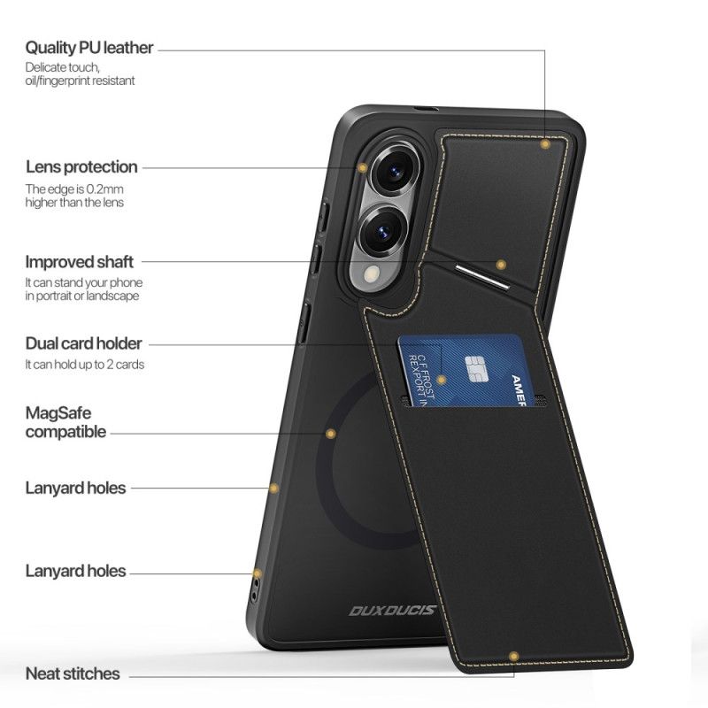 Cover Samsung Galaxy S25 5g Edge Telefon Etui Magnetisk Med Kortholder