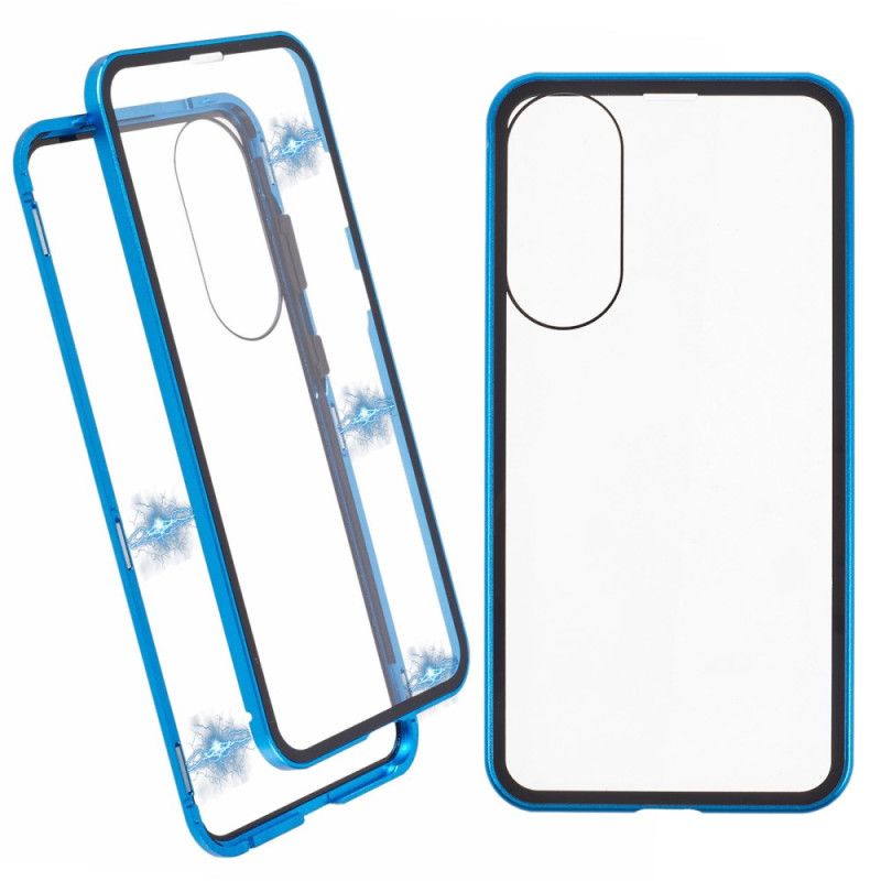 Cover Til Samsung Galaxy S25 5g Edge Hærdet Glas Og Magnetisk Ramme