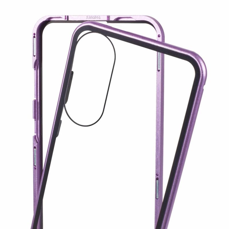 Cover Til Samsung Galaxy S25 5g Edge Hærdet Glas Og Magnetisk Ramme