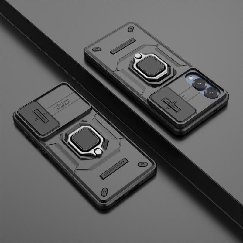 Cover Til Samsung Galaxy S25 5g Edge Holdbar Ring Med Linsebeskytter