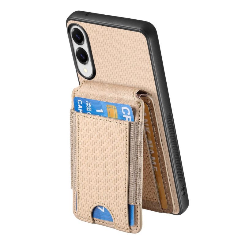 Cover Til Samsung Galaxy S25 5g Edge Premium Kortholder Og Stativ I Kulfiber