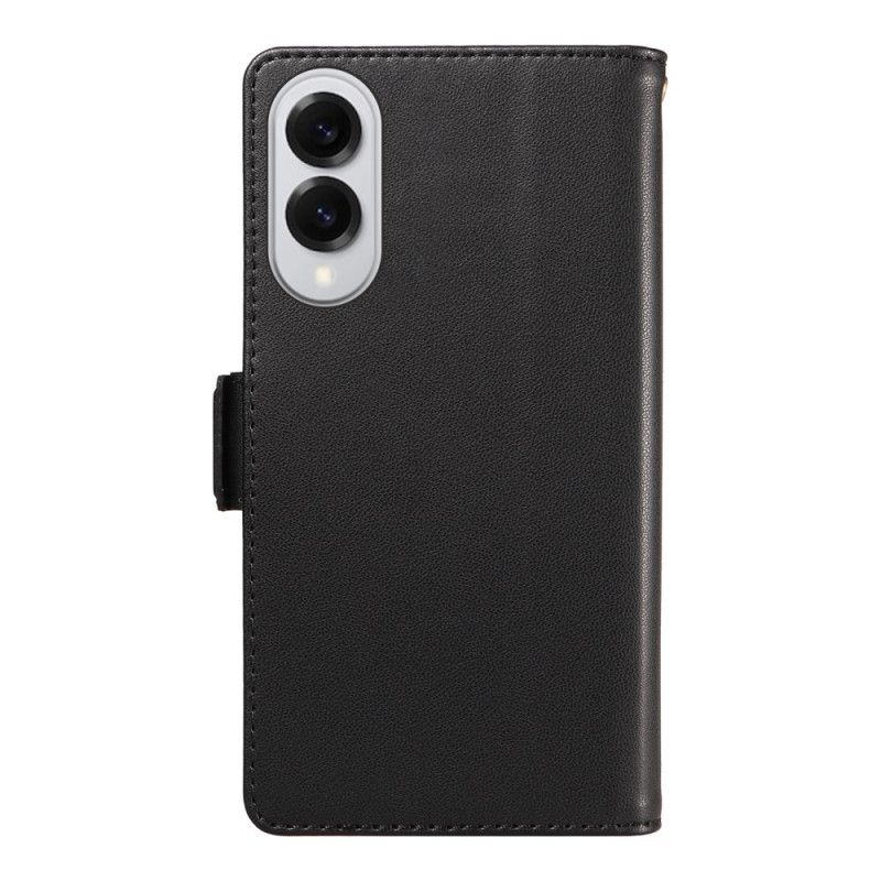 Flip Cover Samsung Galaxy S25 5g Edge Kortholder Og Håndledsrem