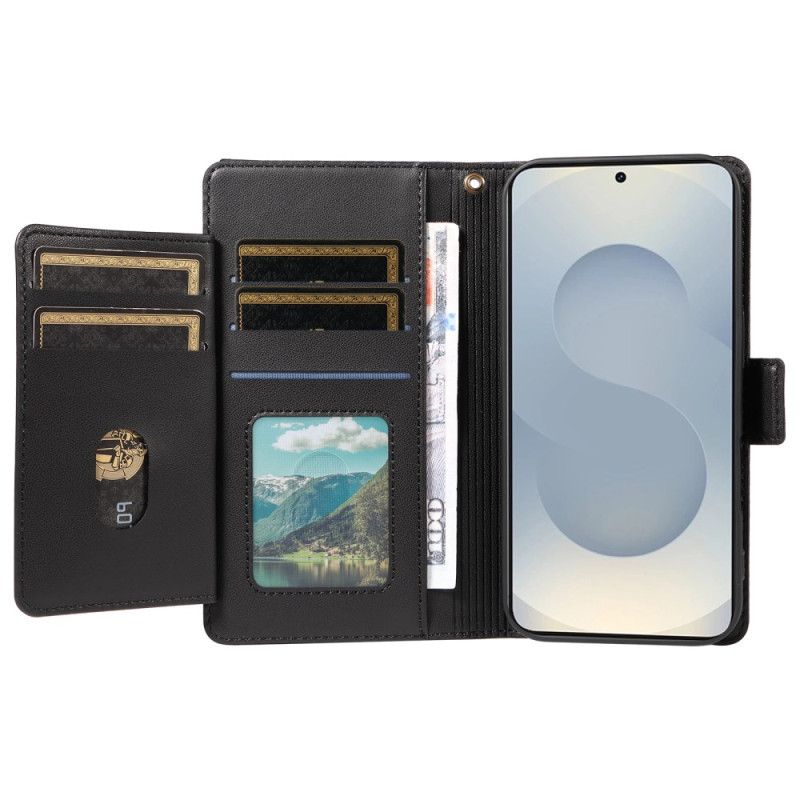 Flip Cover Samsung Galaxy S25 5g Edge Kortholder Og Håndledsrem