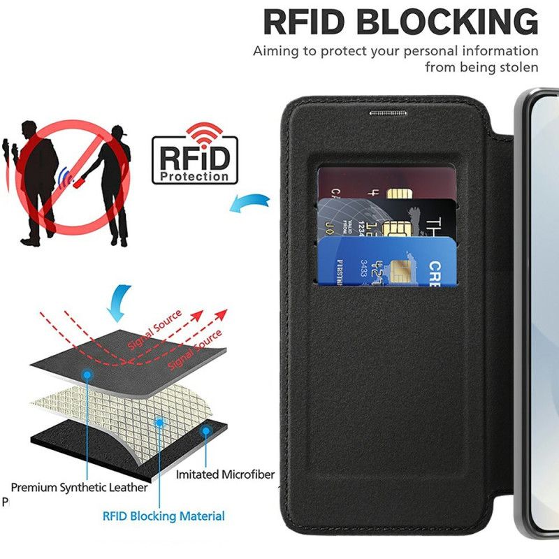 Flip Cover Samsung Galaxy S25 5g Edge Magsafe Kompatibel Med Rfid-blokering