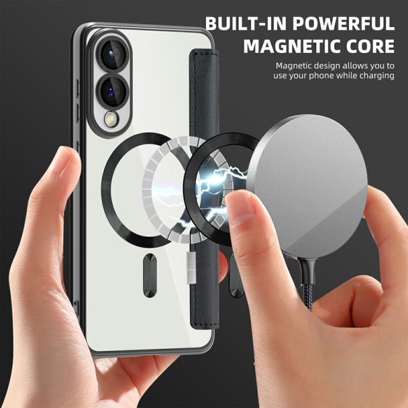 Flip Cover Samsung Galaxy S25 5g Edge Magsafe Kompatibel Med Rfid-blokering