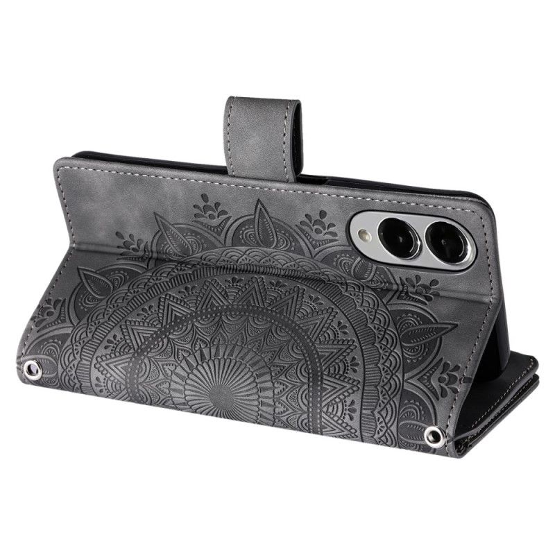 Flip Cover Samsung Galaxy S25 5g Edge Mandala-pung Med Ruskindseffekt