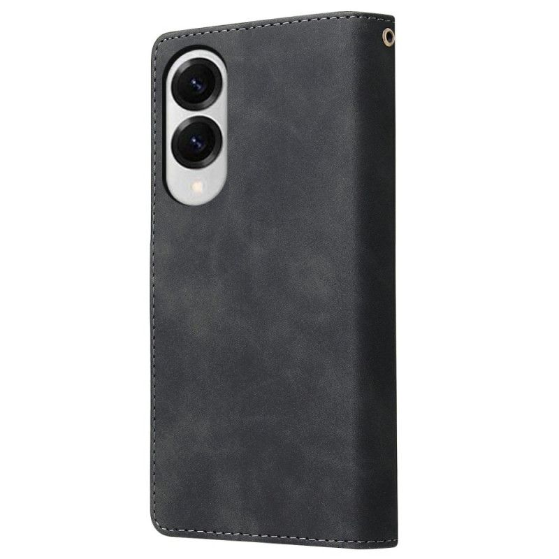 Flip Cover Samsung Galaxy S25 5g Edge Pung Med Ruskindseffekt