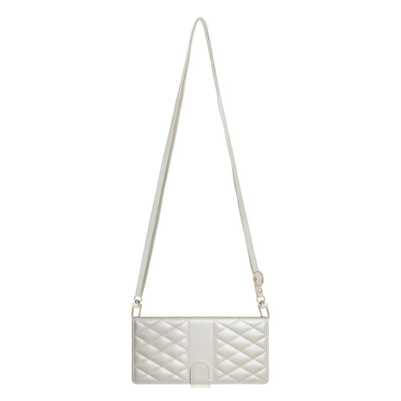 Flip Cover Samsung Galaxy S25 5g Edge Quiltet Med Rem Og Skulderrem