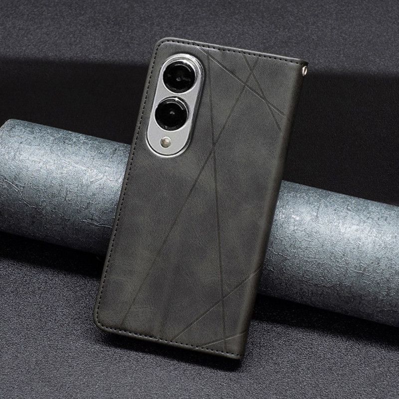 Flip Cover Til Samsung Galaxy S25 5g Edge Geometrisk Mønster