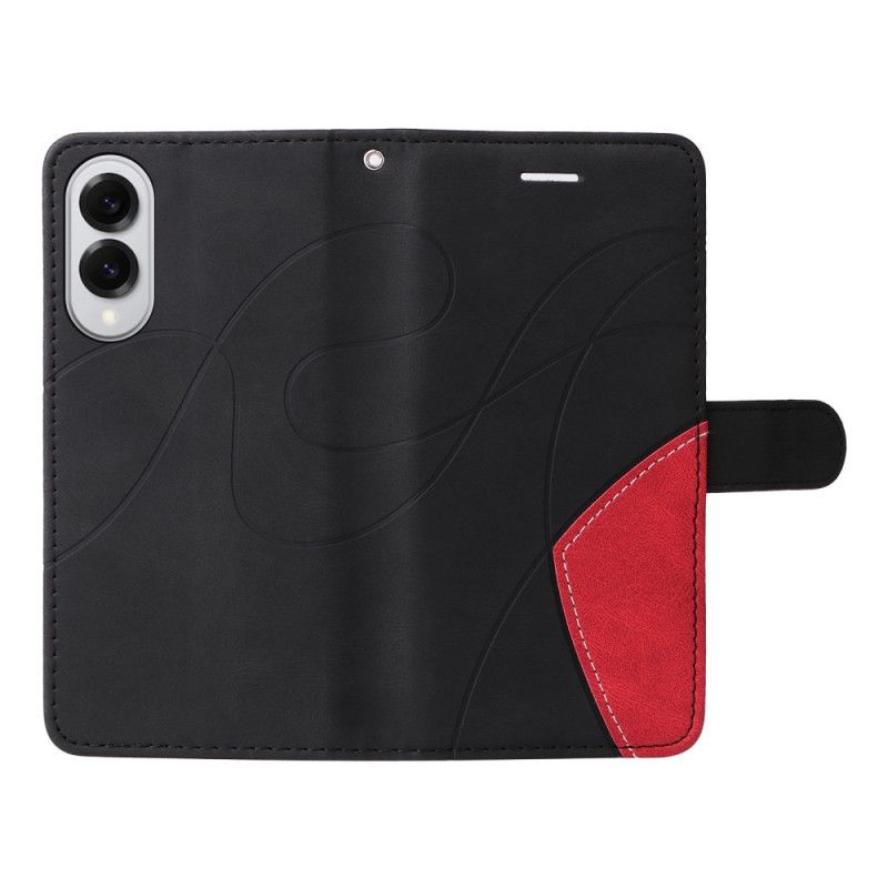 Flip Cover Til Samsung Galaxy S25 5g Edge Tofarvet Krusning