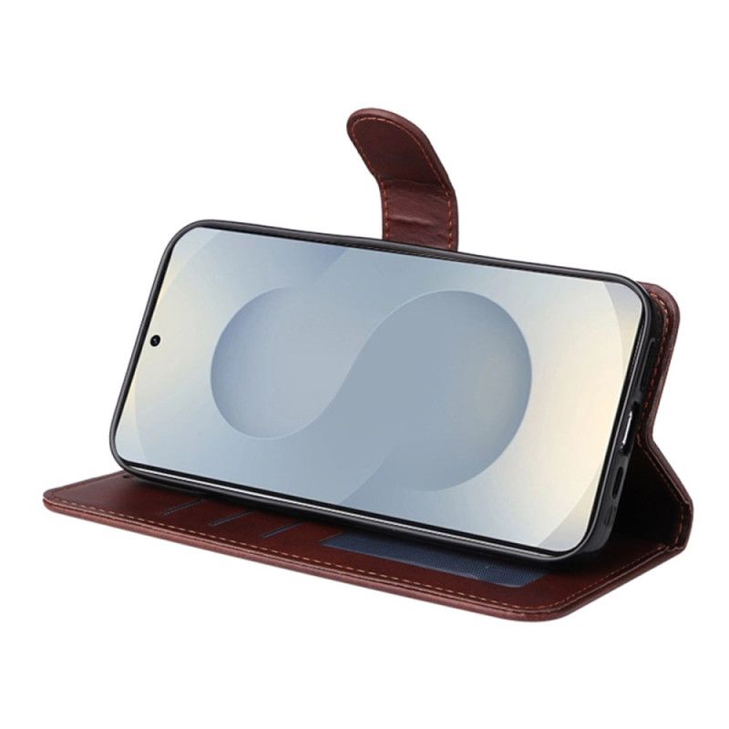 Læder Cover Samsung Galaxy S25 5g Edge Kalveskindstekstur