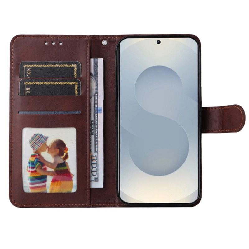 Læder Cover Samsung Galaxy S25 5g Edge Kalveskindstekstur