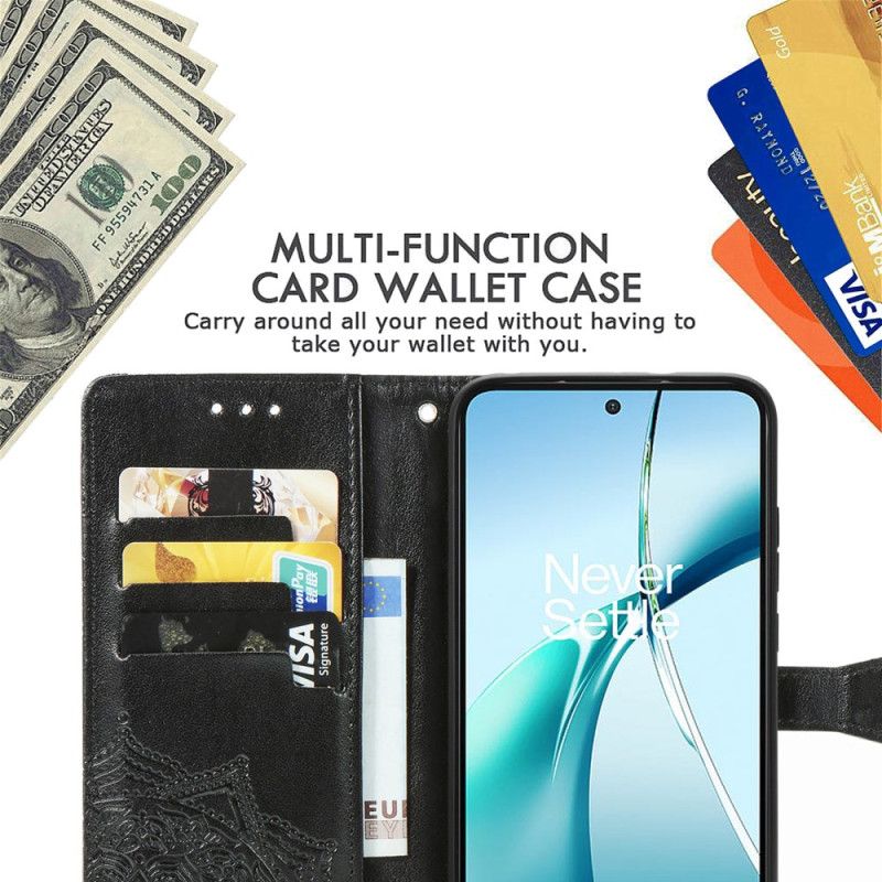 Læder Cover Samsung Galaxy S25 5g Edge Telefon Etui Barok Mandala