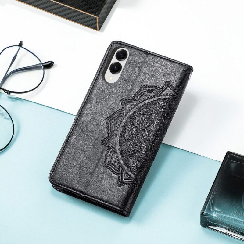Læder Cover Samsung Galaxy S25 5g Edge Telefon Etui Barok Mandala