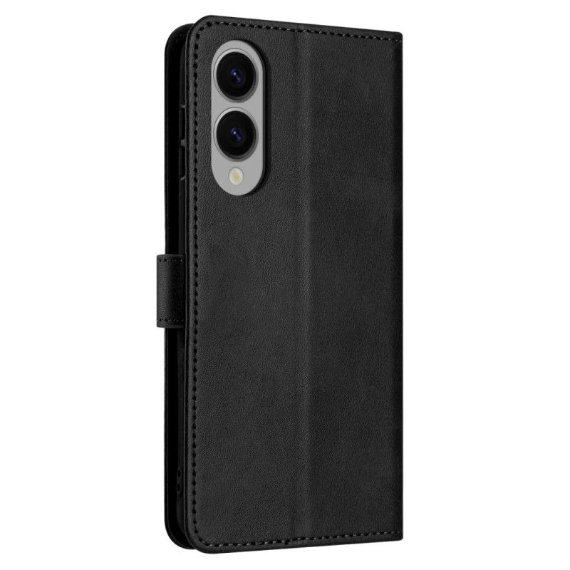 Læder Cover Samsung Galaxy S25 5g Edge Telefon Etui Lædereffekt Med Rem