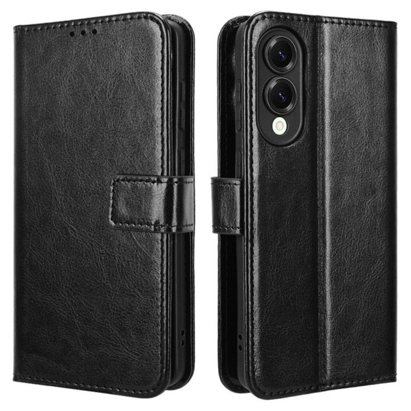 Læder Cover Samsung Galaxy S25 5g Edge Telefon Etui Prangende Kunstlæder