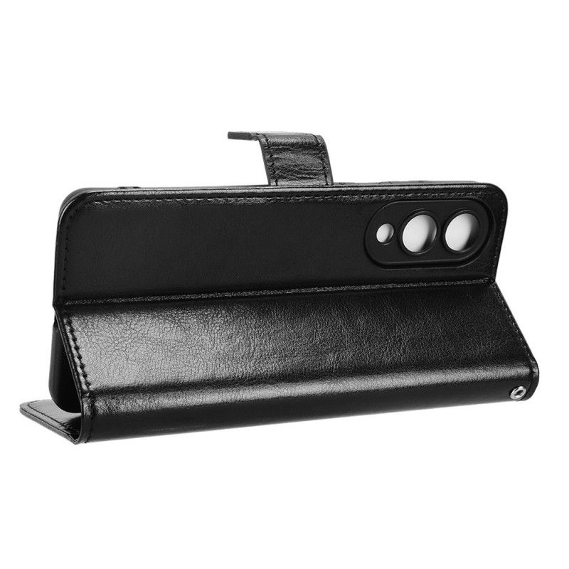 Læder Cover Samsung Galaxy S25 5g Edge Telefon Etui Prangende Kunstlæder