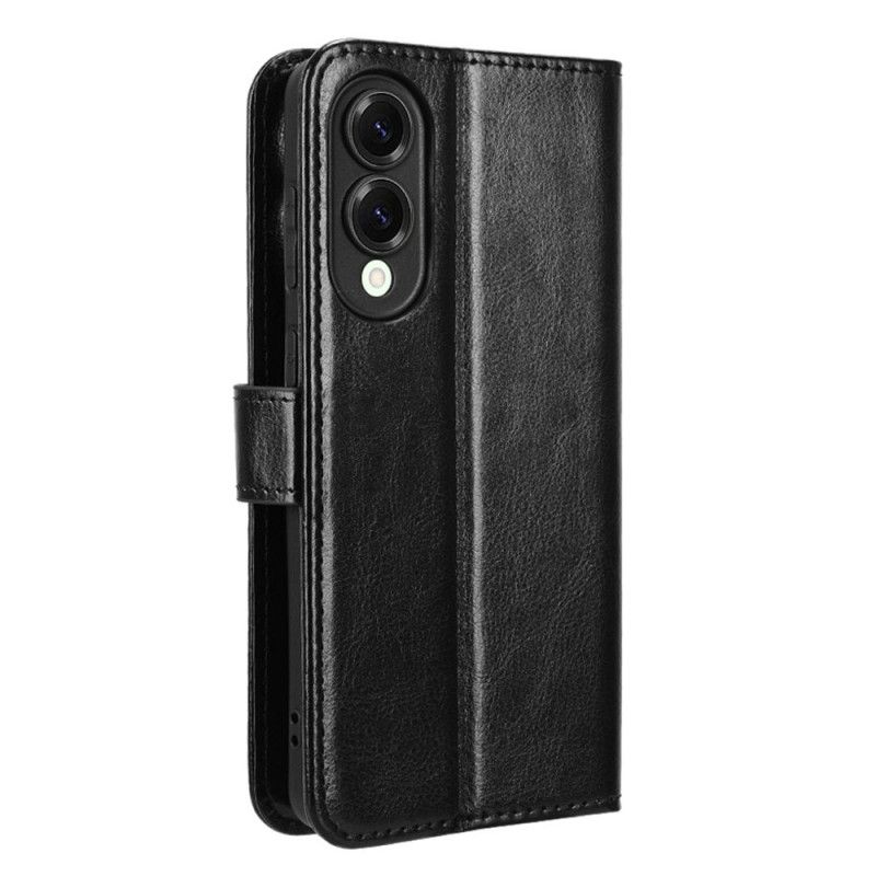 Læder Cover Samsung Galaxy S25 5g Edge Telefon Etui Prangende Kunstlæder
