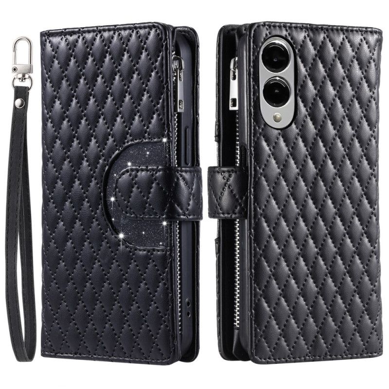 Læder Cover Samsung Galaxy S25 5g Edge Telefon Etui Quiltet Pung