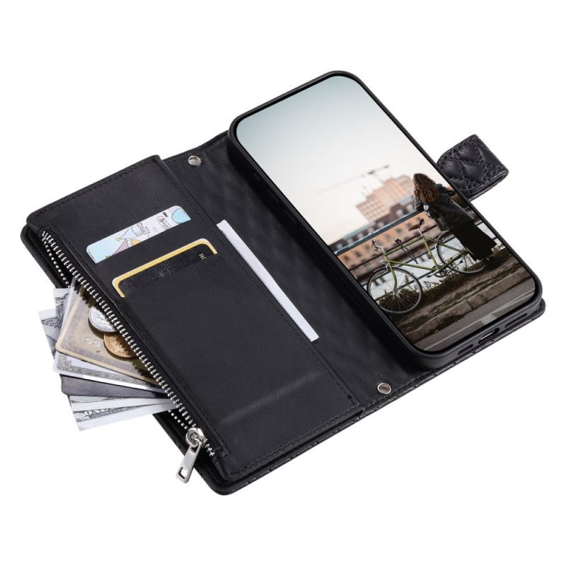 Læder Cover Samsung Galaxy S25 5g Edge Telefon Etui Quiltet Pung