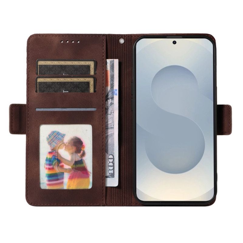 Læder Cover Samsung Galaxy S25 5g Edge Telefon Etui Stjernedesign