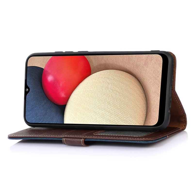 Læder Cover Samsung Galaxy S25 5g Edge Telefon Etui Tofarvet Khazneh