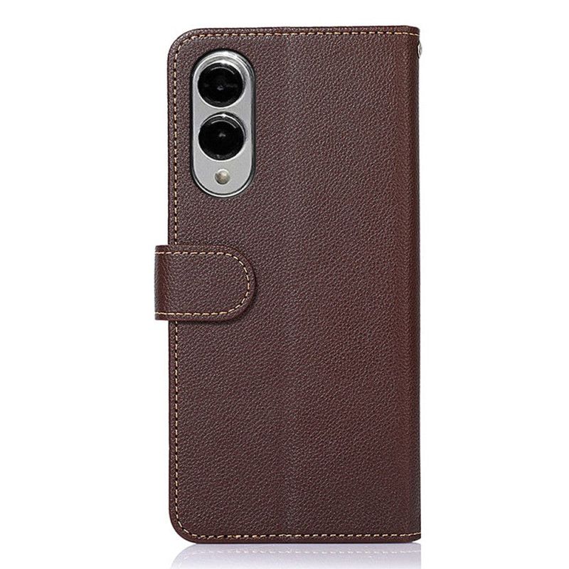 Læder Cover Samsung Galaxy S25 5g Edge Telefon Etui Tofarvet Khazneh