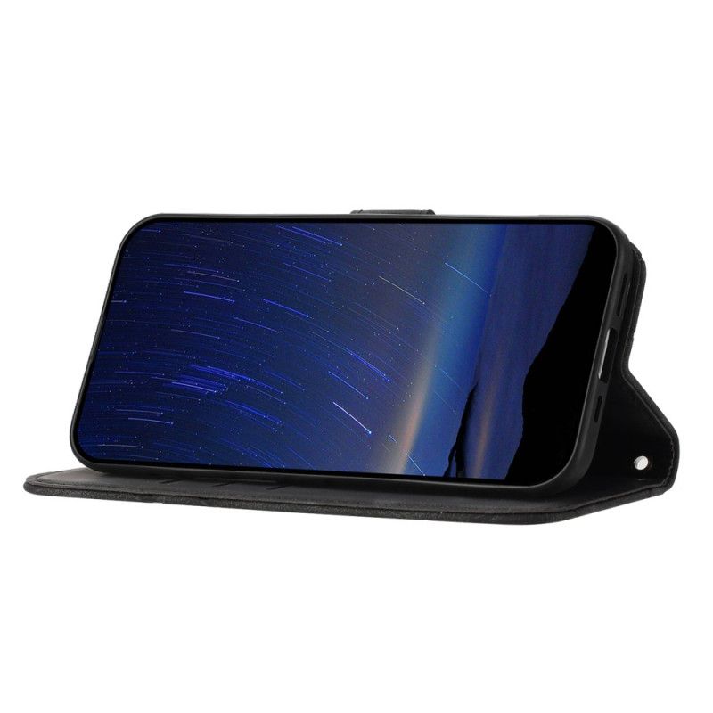 Læder Cover Samsung Galaxy S25 5g Edge Telefon Etui Trykt Linjerem