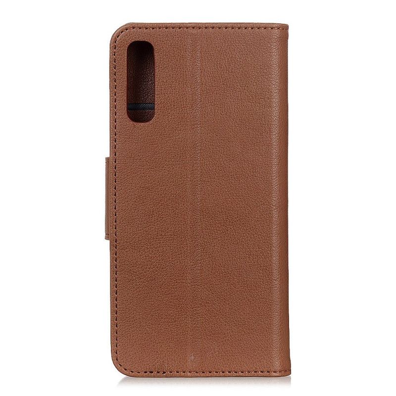 Flip Cover Læder Sony Xperia 1 II Sort Enkel Litchi