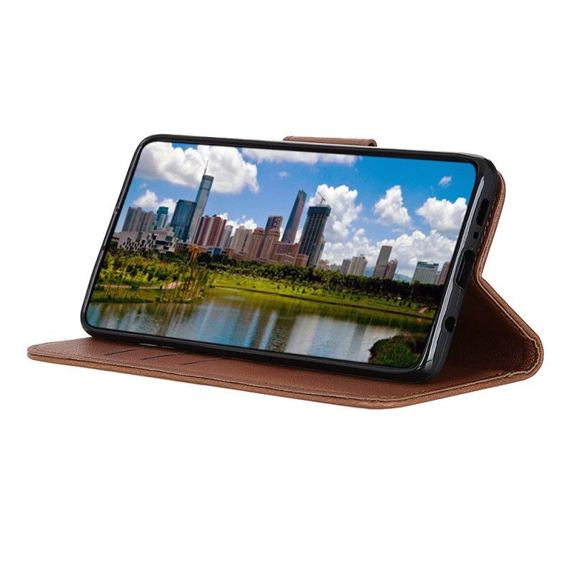 Flip Cover Læder Sony Xperia 1 II Sort Enkel Litchi