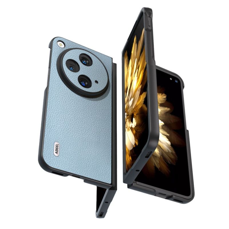 Cover Oppo Find N3 Telefon Etui Abeel Naturlig Litchi Læder