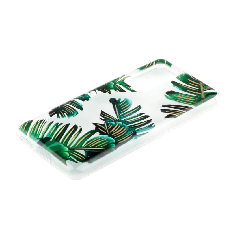 Cover Huawei P40 Pro Mobilcover Gennemsigtige Grønne Blade