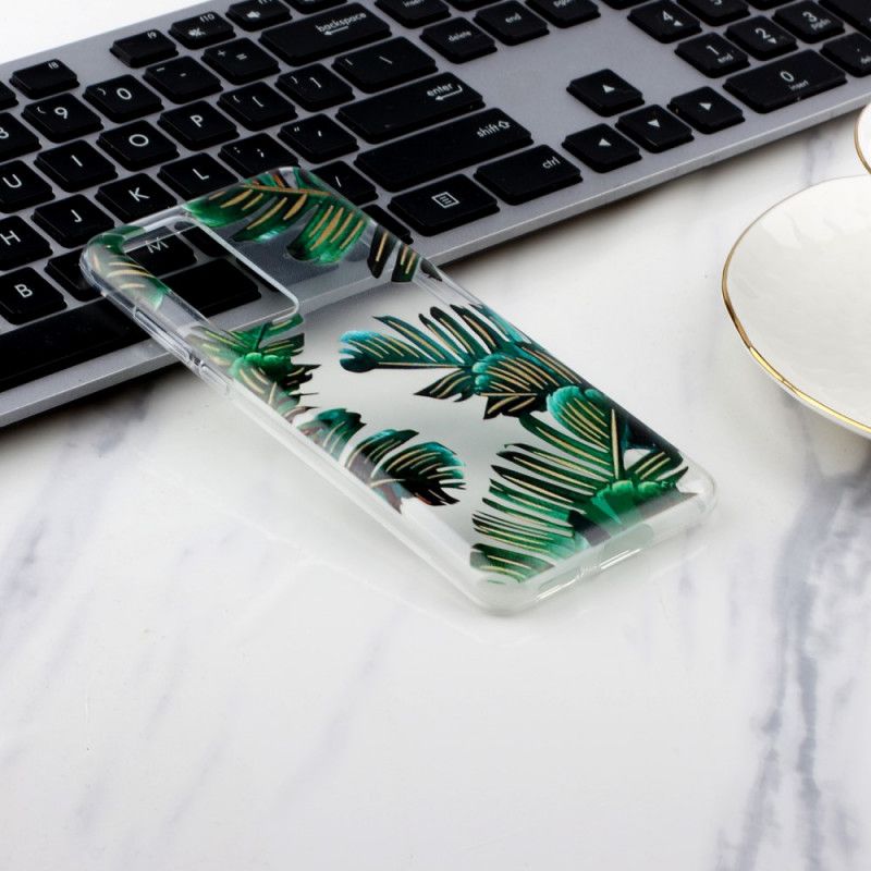 Cover Huawei P40 Pro Mobilcover Gennemsigtige Grønne Blade