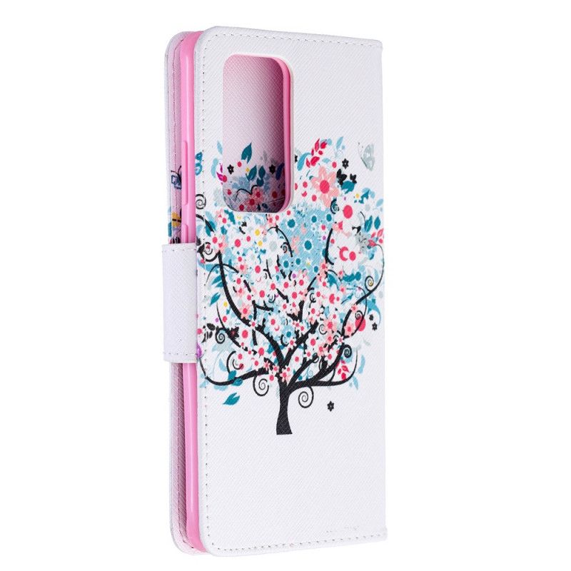 Flip Cover Huawei P40 Pro Blomstret Træ