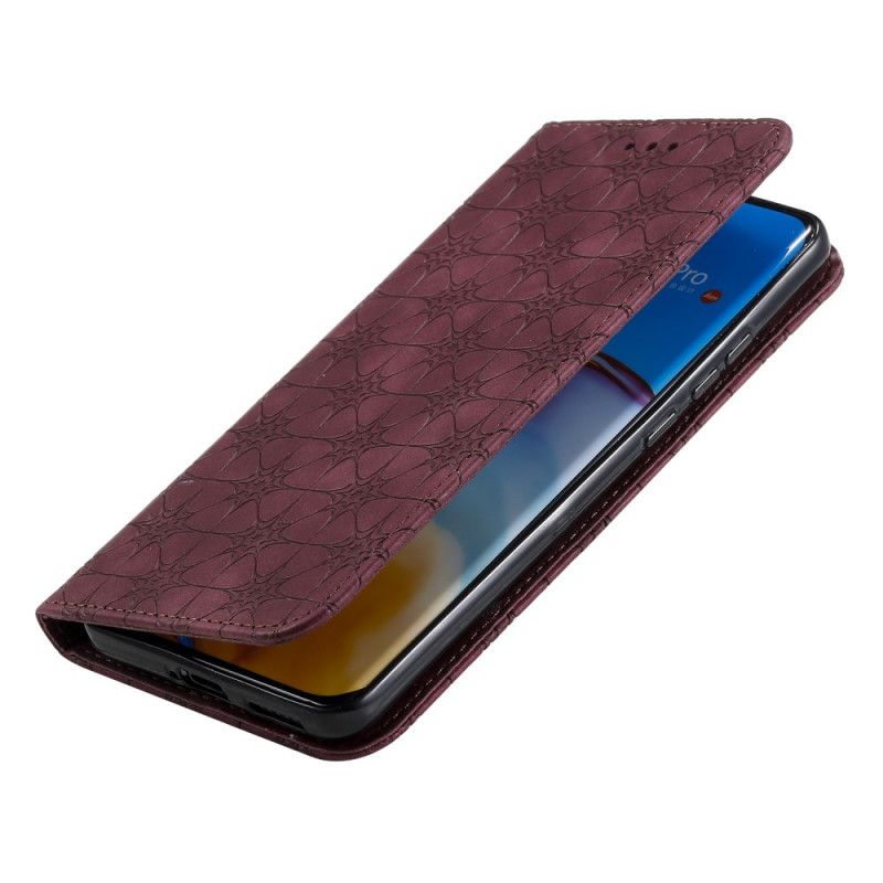 Læder Cover Huawei P40 Pro Grøn Mobilcover Stjernetryk