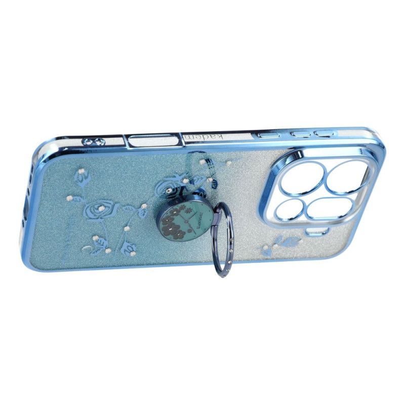 Cover Oppo Find X9 Pro 5g Kadem Ringholder Med Blomster Og Rhinsten