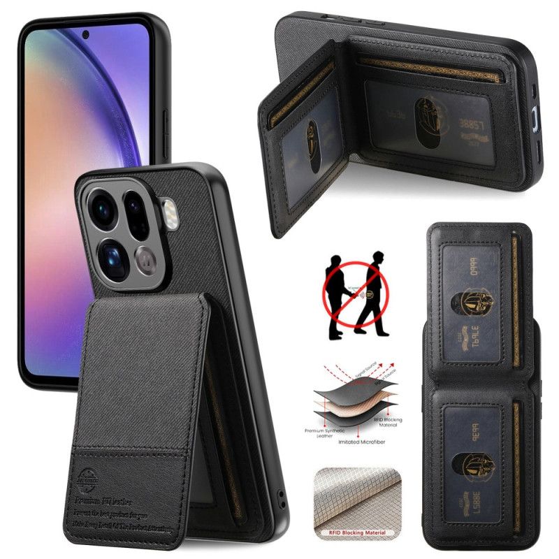 Cover Oppo Find X9 Pro 5g Telefon Etui Kortholder Og Rfid-beskyttelse