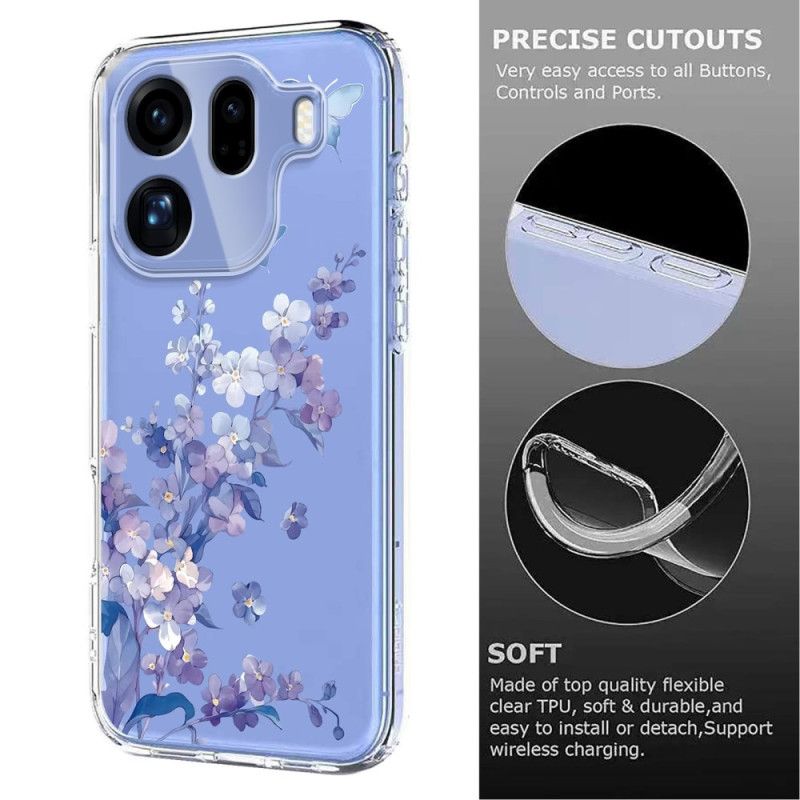 Cover Til Oppo Find X9 Pro 5g Sommerfugle Og Blomster