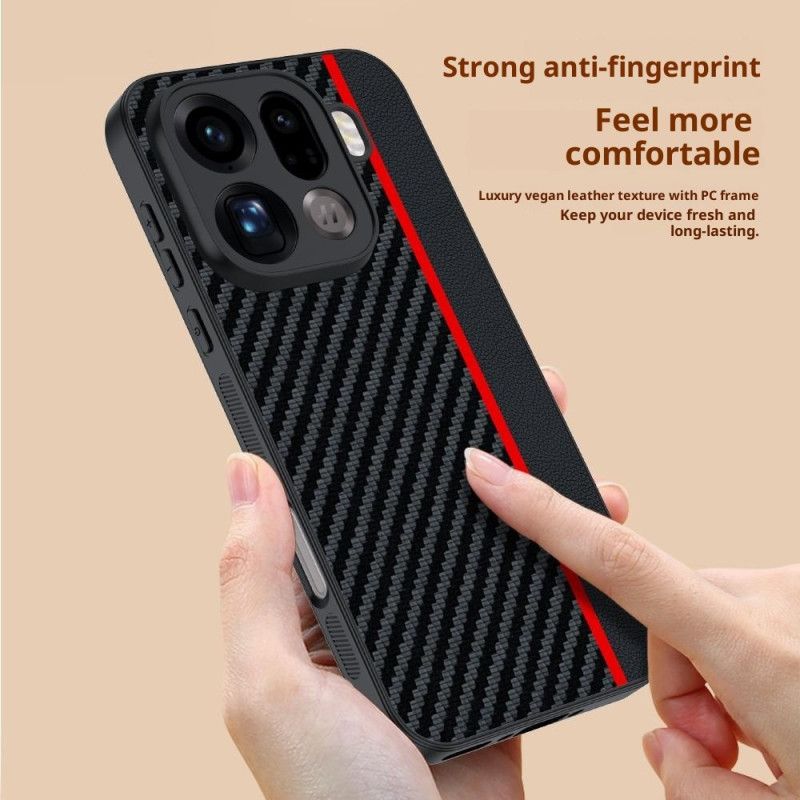 Cover Til Oppo Find X9 Pro 5g Stiv Med Kulfibertekstur