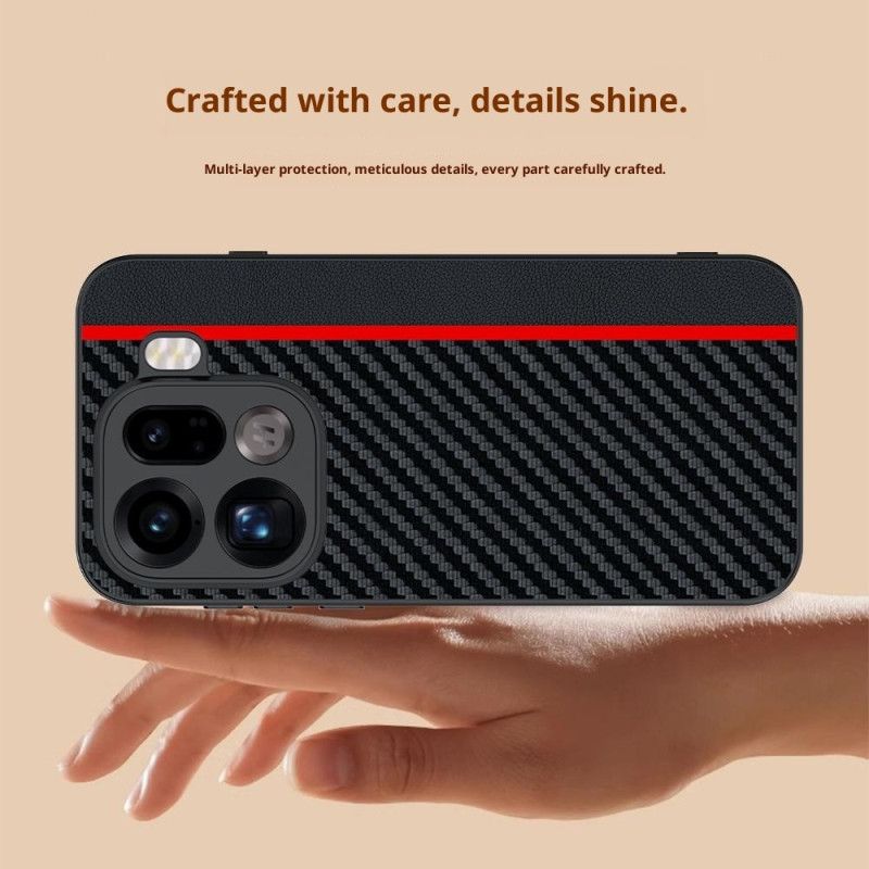 Cover Til Oppo Find X9 Pro 5g Stiv Med Kulfibertekstur