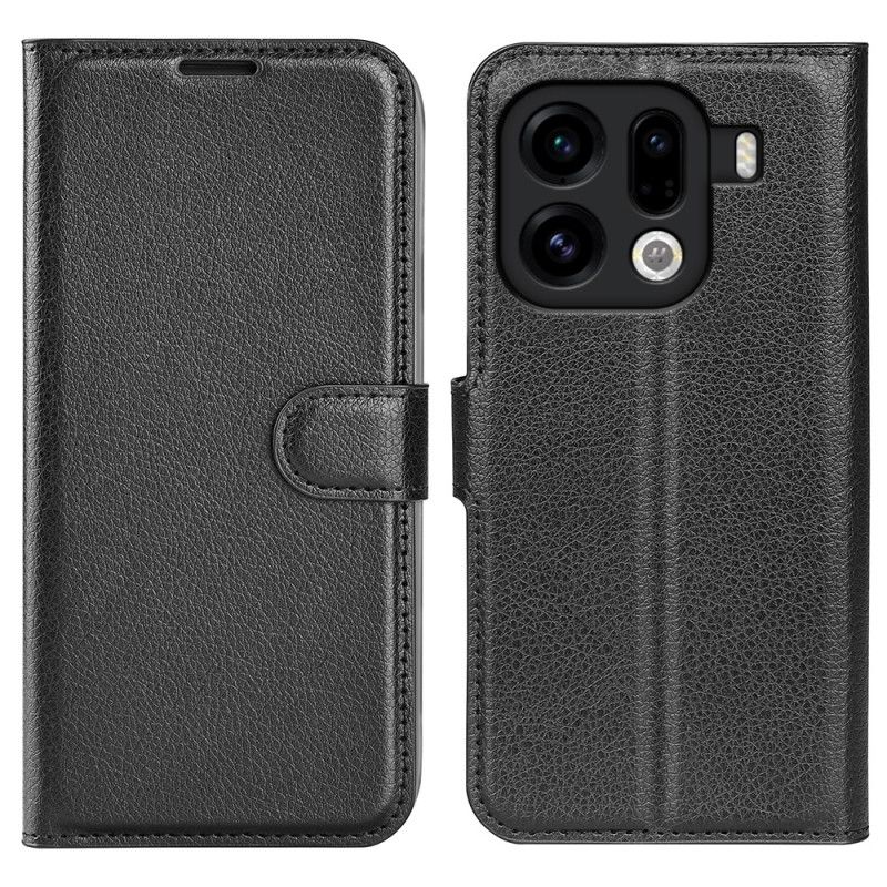 Flip Cover Til Oppo Find X9 Pro 5g Litchi Kunstlæder