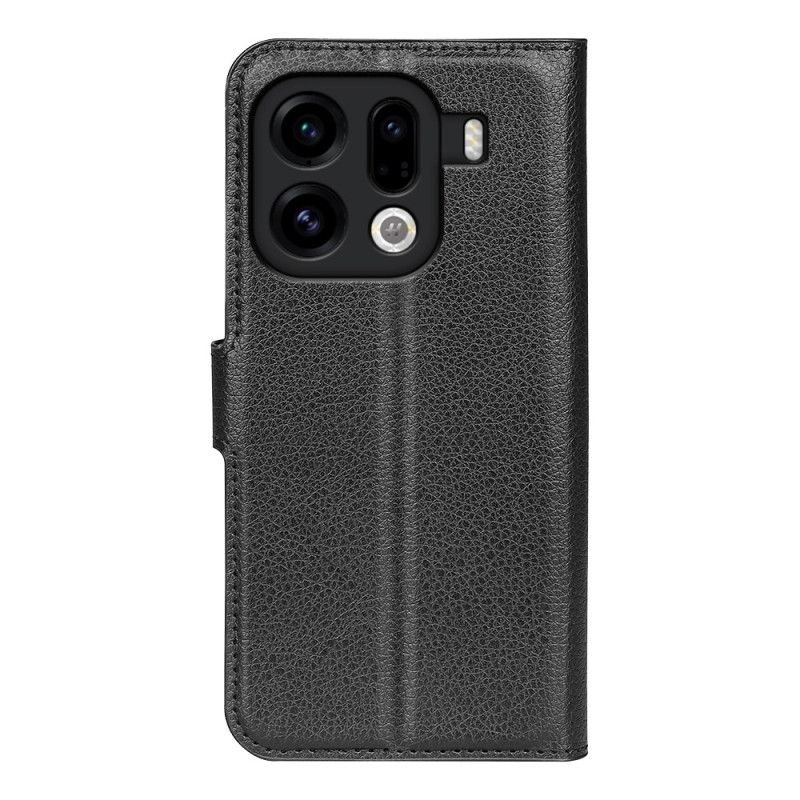 Flip Cover Til Oppo Find X9 Pro 5g Litchi Kunstlæder