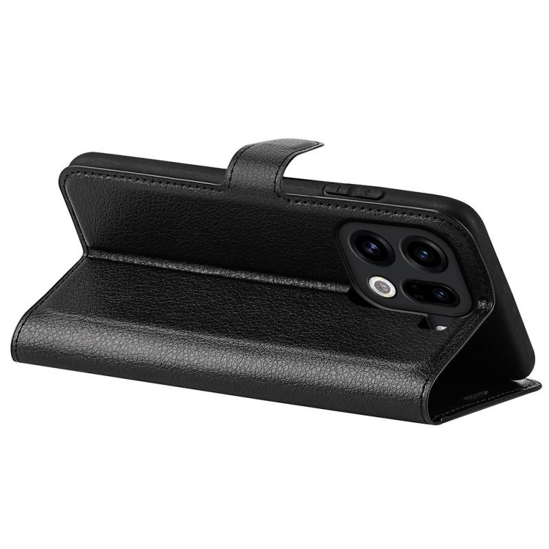 Flip Cover Til Oppo Find X9 Pro 5g Litchi Kunstlæder
