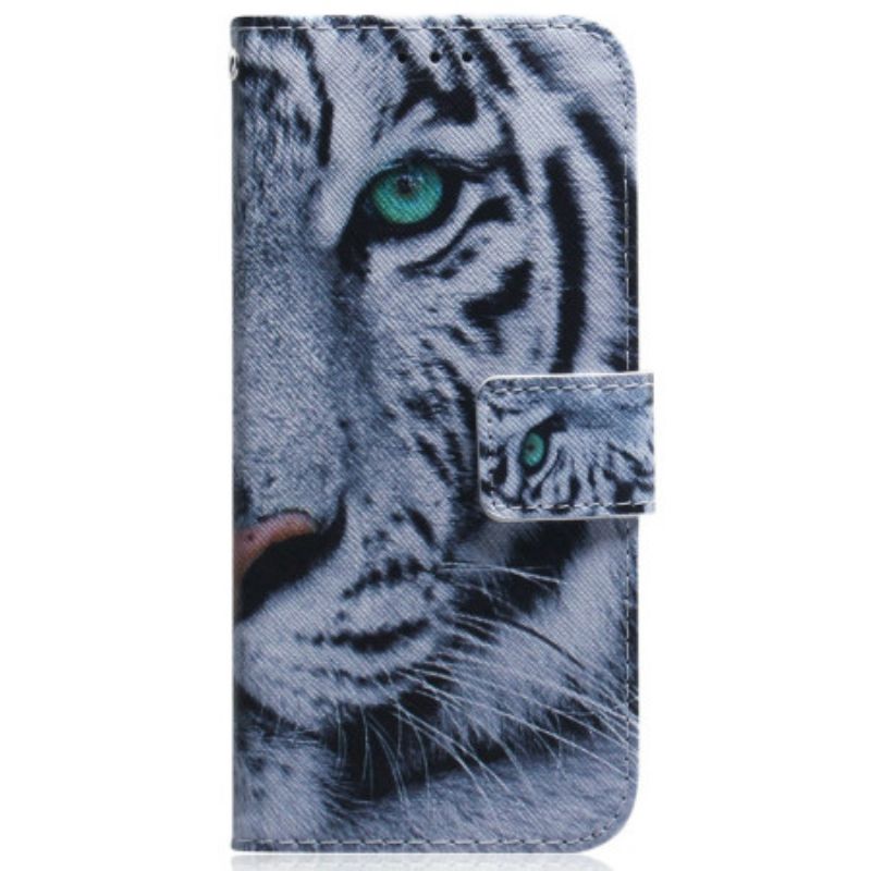 Flip Cover Sony Xperia 10 Vii Hvid Tiger