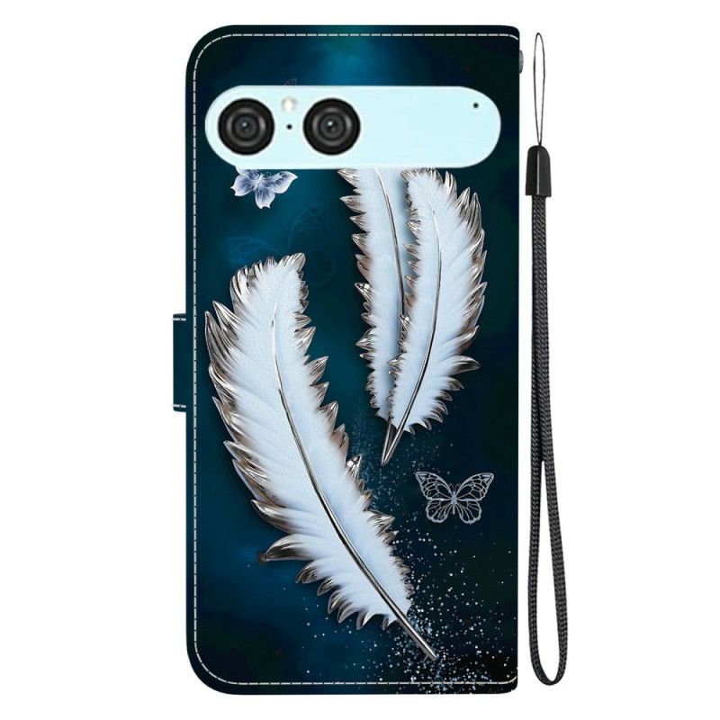 Flip Cover Sony Xperia 10 Vii Hvide Sommerfugle