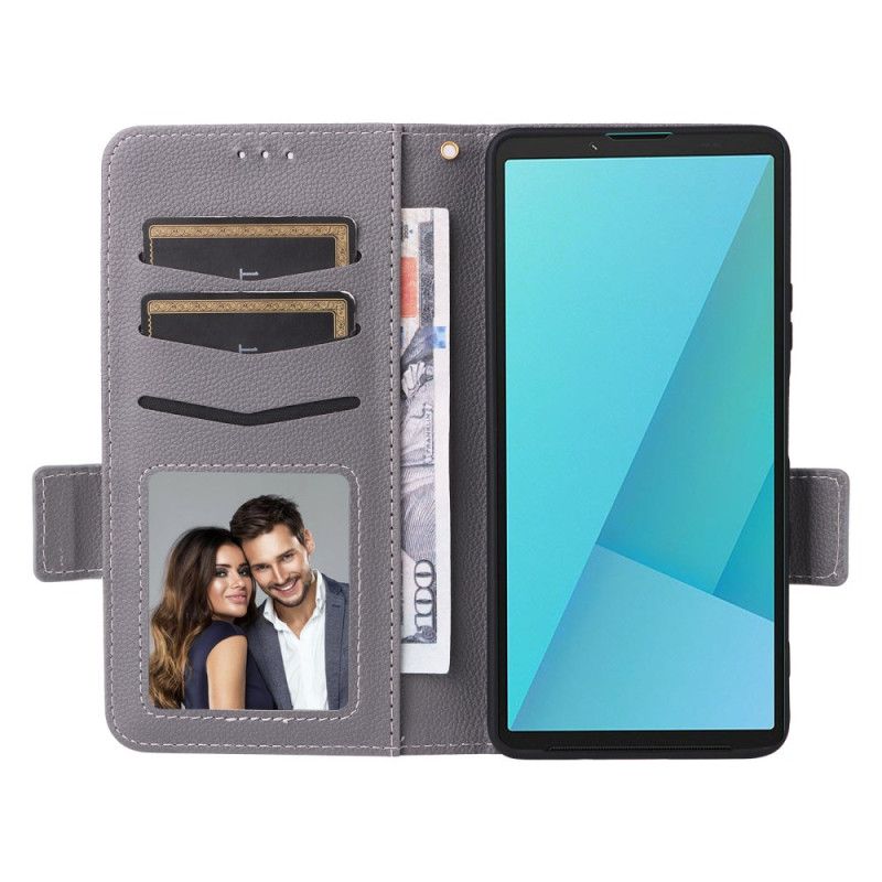 Flip Cover Sony Xperia 10 Vii Kunstlæder Med Rem