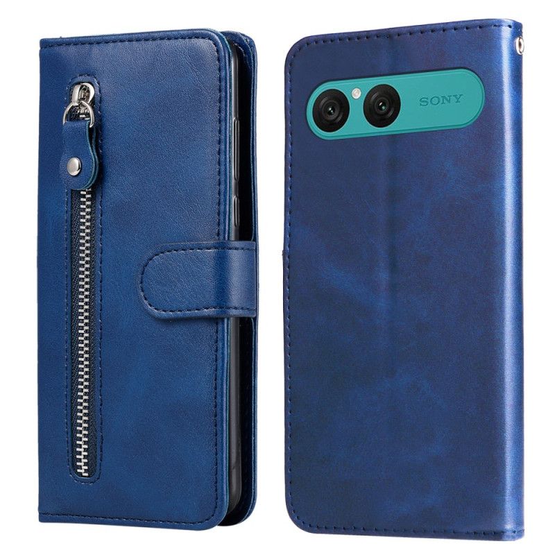 Flip Cover Sony Xperia 10 Vii Lomme Med Lynlås
