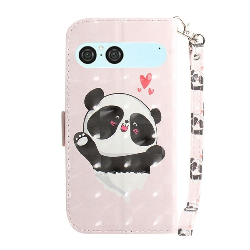 Flip Cover Sony Xperia 10 Vii Panda-kærligheds-snor