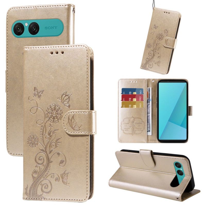 Flip Cover Til Sony Xperia 10 Vii Blomsterprint