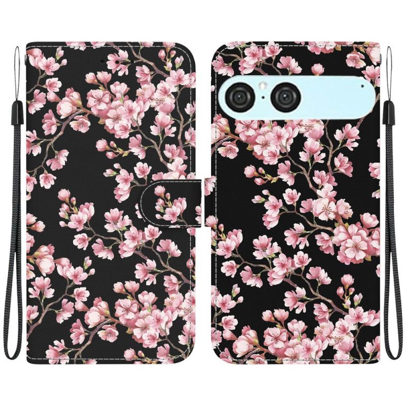 Læder Cover Sony Xperia 10 Vii Telefon Etui Blommeblomster